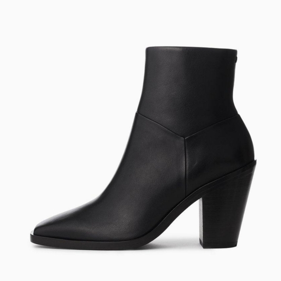 NEW Rag & Bone Axel Zip Up Boot Leather Ankle Boot Black - Picture 1 of 6